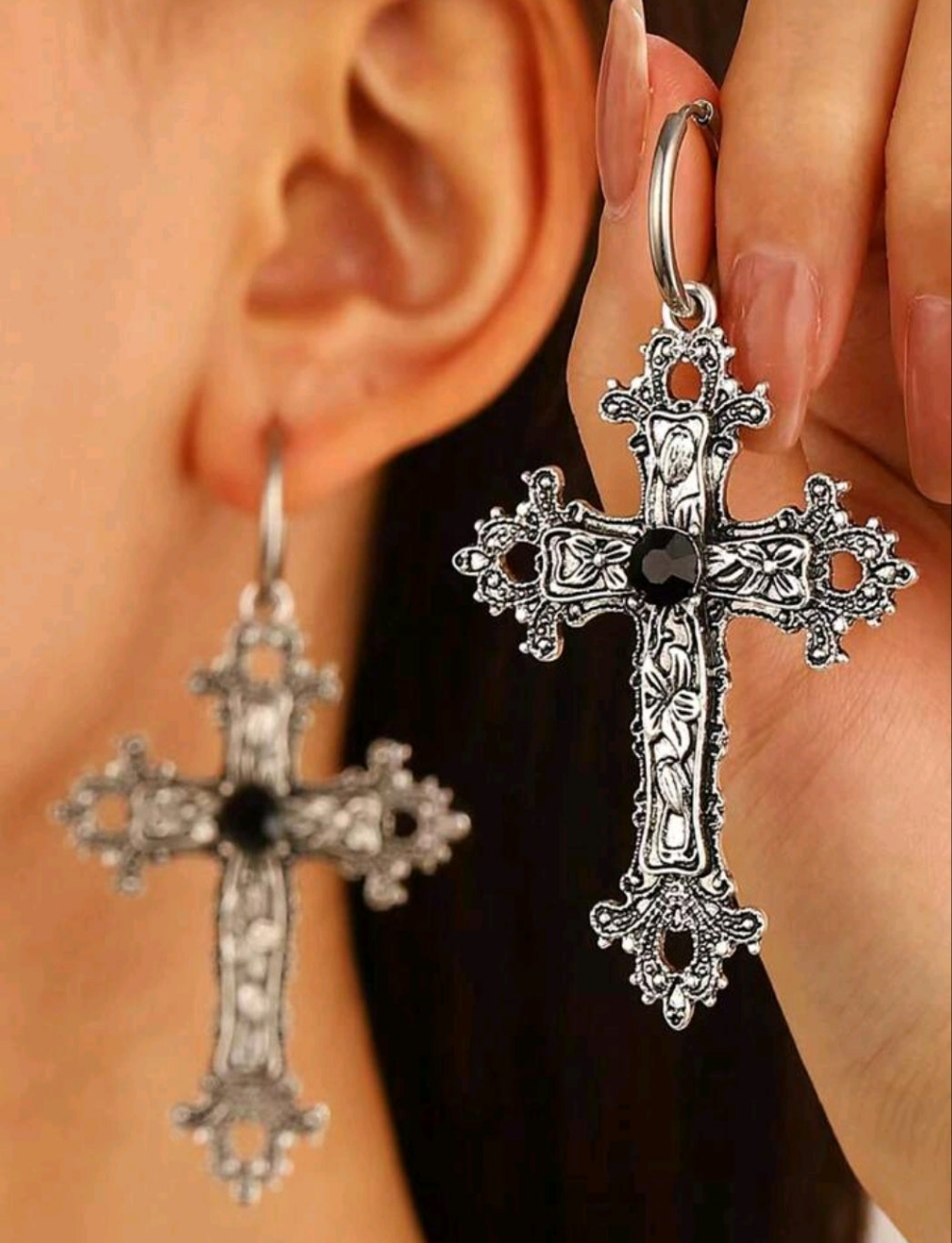 Cross earrings