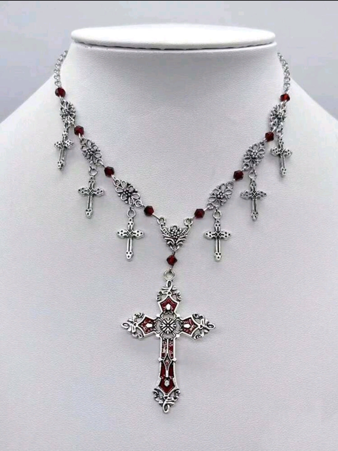 Red Crosses necklace